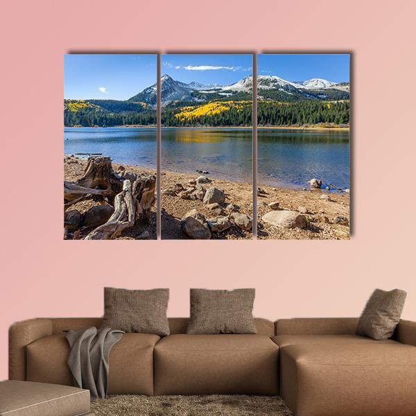 Lost Lake Along Kebler Pass Canvas Wall Art-3 Horizontal-Gallery Wrap-37" x 24"-Tiaracle