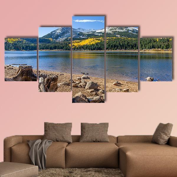 Lost Lake Along Kebler Pass Canvas Wall Art-5 Star-Gallery Wrap-62" x 32"-Tiaracle