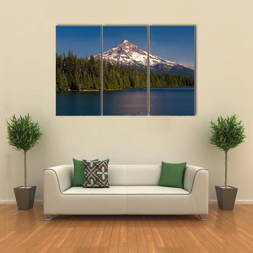 Lake &amp; Mount Hood Canvas Wall Art-3 Horizontal-Gallery Wrap-37&quot; x 24&quot;-Tiaracle
