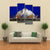 Lotus Temple At Evening Canvas Wall Art-4 Pop-Gallery Wrap-50" x 32"-Tiaracle