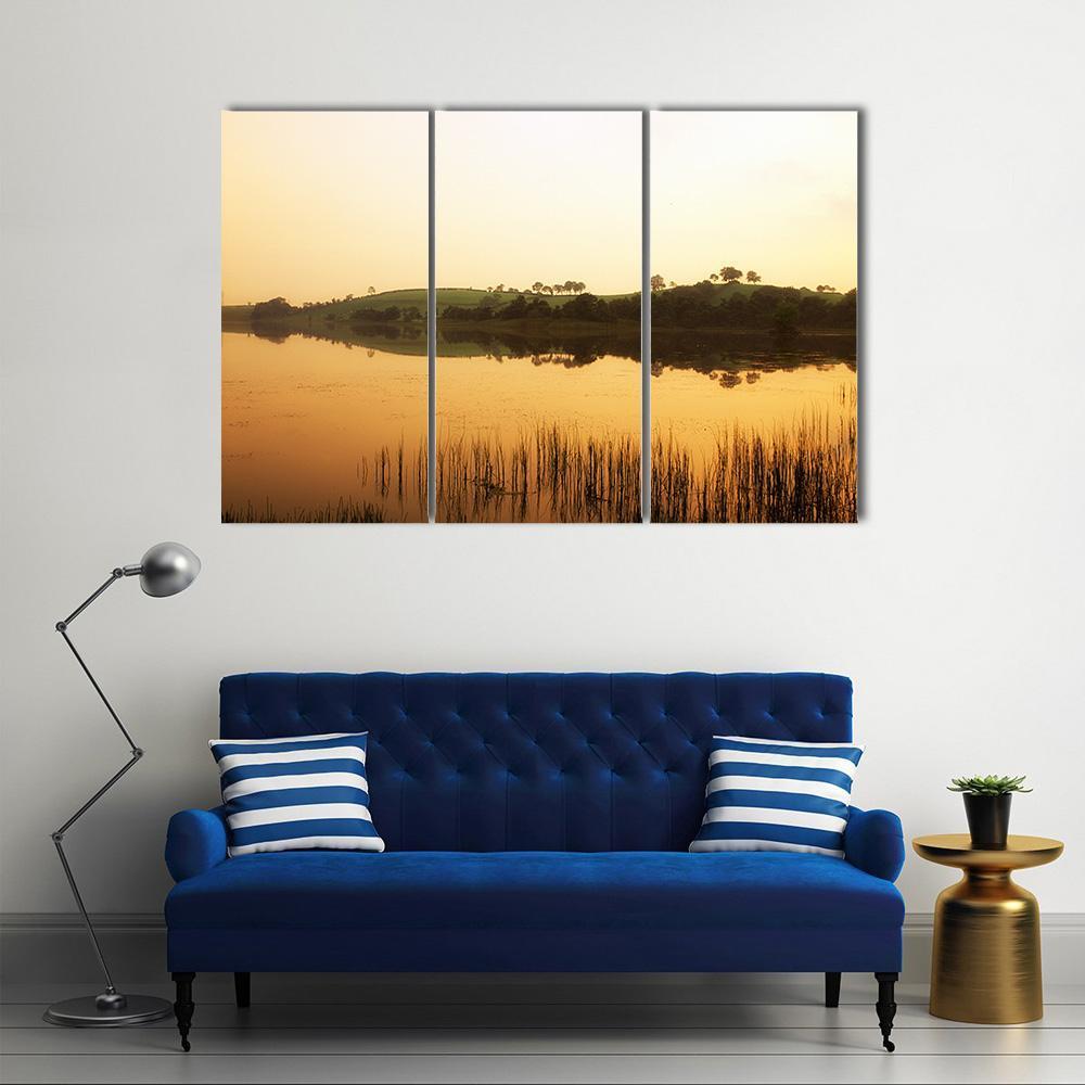 Lough Muck Lake Canvas Wall Art-3 Horizontal-Gallery Wrap-37" x 24"-Tiaracle