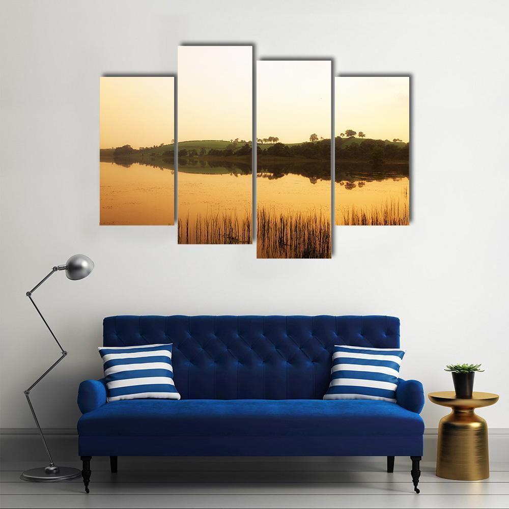 Lough Muck Lake Canvas Wall Art-4 Pop-Gallery Wrap-50" x 32"-Tiaracle