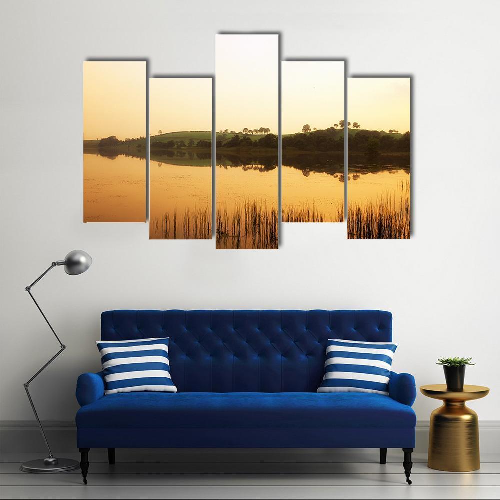 Lough Muck Lake Canvas Wall Art-5 Pop-Gallery Wrap-47" x 32"-Tiaracle