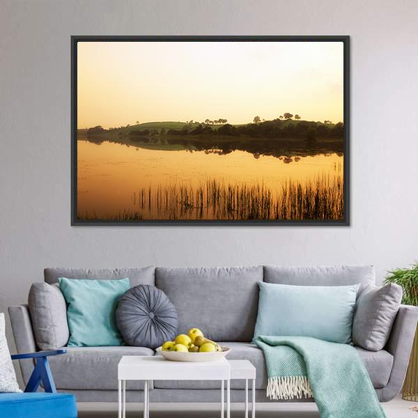 Lough Muck Lake Canvas Wall Art-3 Horizontal-Gallery Wrap-25" x 16"-Tiaracle