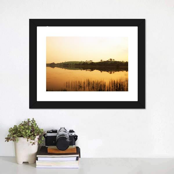 Lough Muck Lake Canvas Wall Art-1 Piece-Framed Print-20" x 16"-Tiaracle