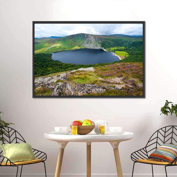 Lough Tay Lake Ireland Canvas Wall Art-3 Horizontal-Gallery Wrap-25" x 16"-Tiaracle