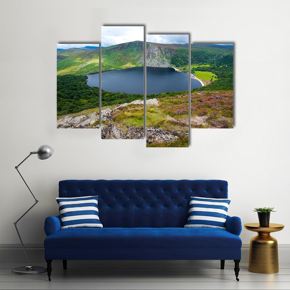 Lough Tay Lake Ireland Canvas Wall Art-4 Pop-Gallery Wrap-50" x 32"-Tiaracle