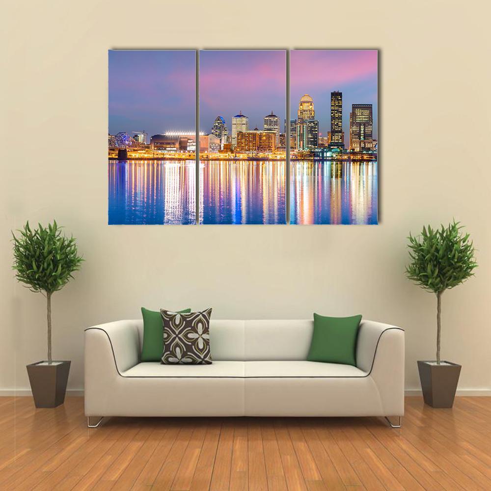 Louisville Skyline Canvas Wall Art-3 Horizontal-Gallery Wrap-37&quot; x 24&quot;-Tiaracle