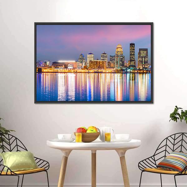 Louisville Skyline Canvas Wall Art-3 Horizontal-Gallery Wrap-25&quot; x 16&quot;-Tiaracle
