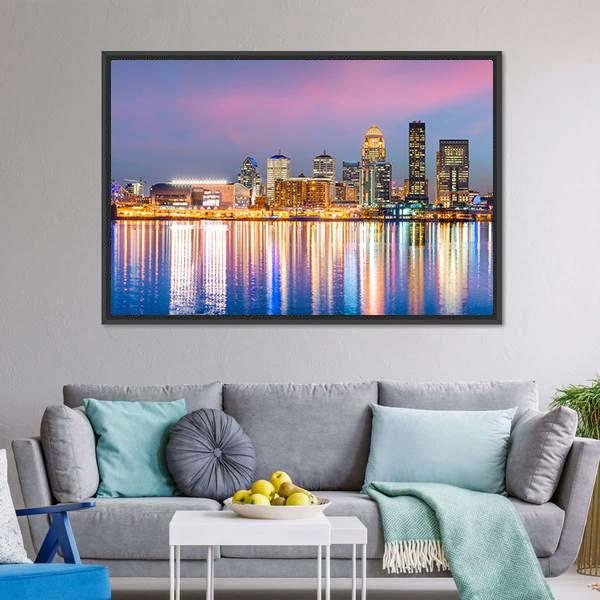 Louisville Skyline Canvas Wall Art-3 Horizontal-Gallery Wrap-25&quot; x 16&quot;-Tiaracle