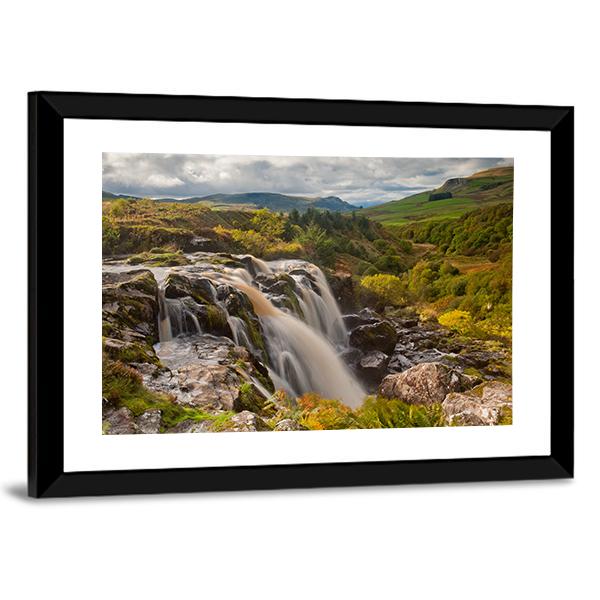 Loup Of Fintry Waterfall Canvas Wall Art-5 Horizontal-Gallery Wrap-22" x 12"-Tiaracle