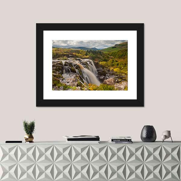 Loup Of Fintry Waterfall Canvas Wall Art-5 Horizontal-Gallery Wrap-22" x 12"-Tiaracle