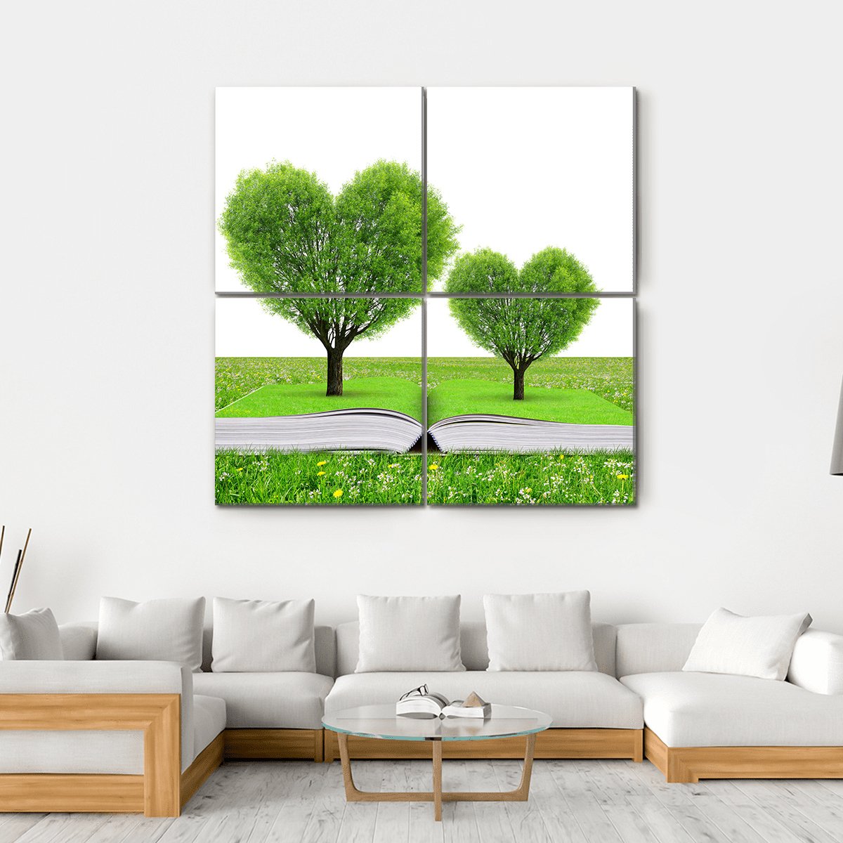 Love For Nature Canvas Wall Art-4 Square-Gallery Wrap-17" x 17"-Tiaracle