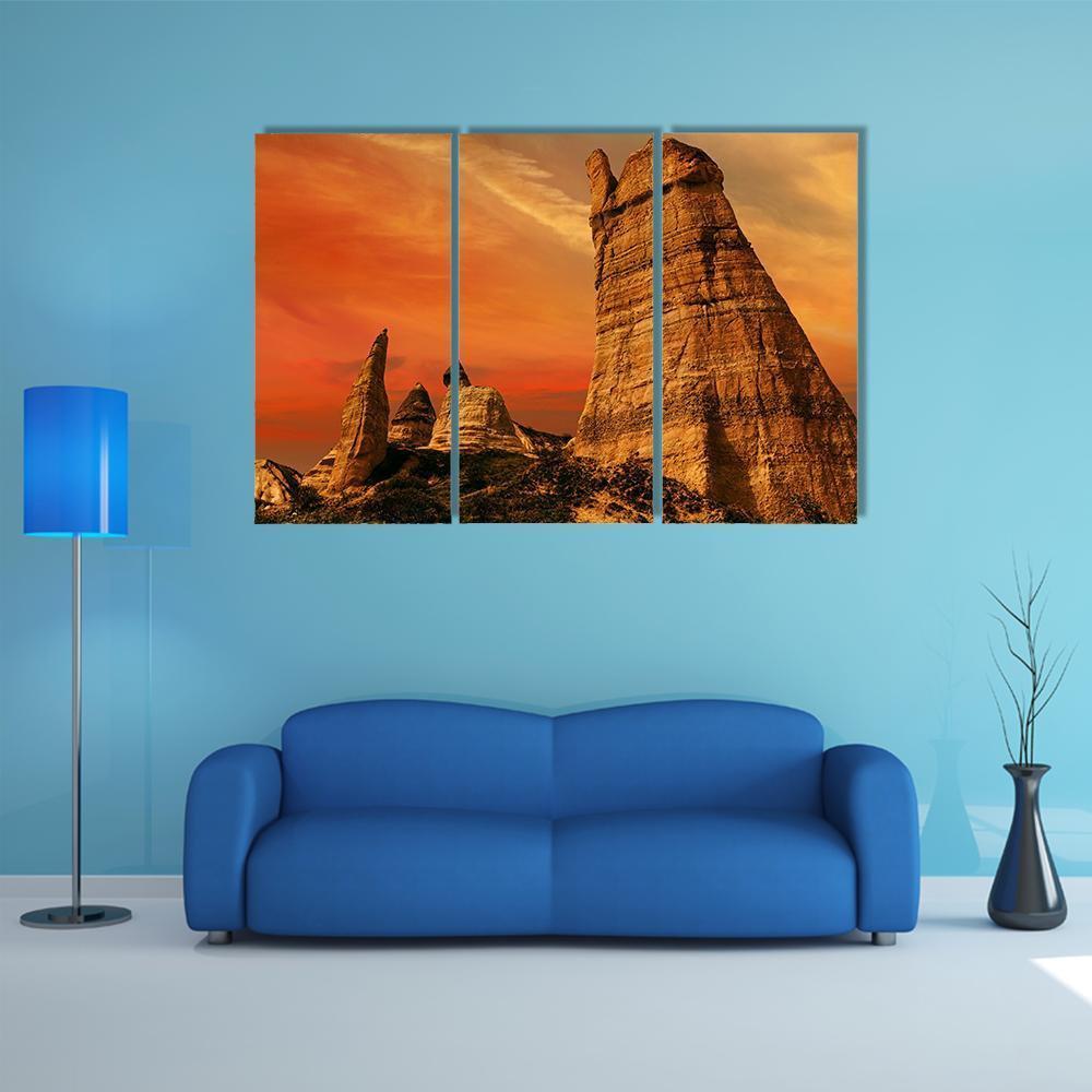 Love Valley Turkey Canvas Wall Art-3 Horizontal-Gallery Wrap-37" x 24"-Tiaracle