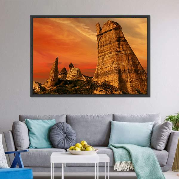 Love Valley Turkey Canvas Wall Art-3 Horizontal-Gallery Wrap-25" x 16"-Tiaracle