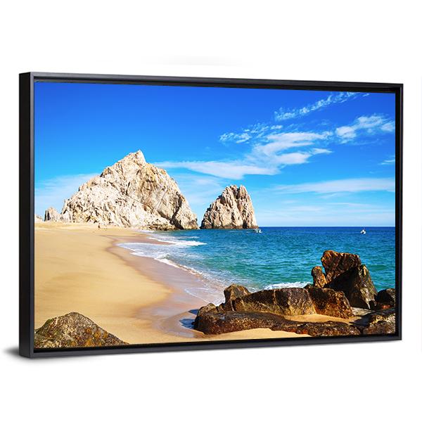 Lovers Beach Mexico Canvas Wall Art-3 Horizontal-Gallery Wrap-25" x 16"-Tiaracle