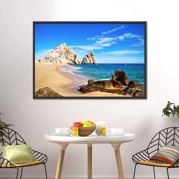 Lovers Beach Mexico Canvas Wall Art-3 Horizontal-Gallery Wrap-25" x 16"-Tiaracle
