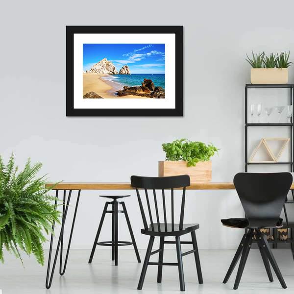 Lovers Beach Mexico Canvas Wall Art-3 Horizontal-Gallery Wrap-25" x 16"-Tiaracle