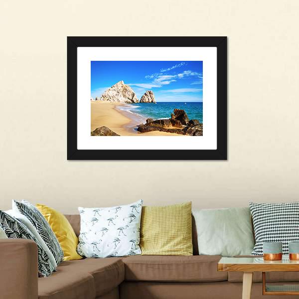 Lovers Beach Mexico Canvas Wall Art-3 Horizontal-Gallery Wrap-25" x 16"-Tiaracle