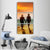 Lovers Walk On Beach Vertical Canvas Wall Art-3 Vertical-Gallery Wrap-12" x 25"-Tiaracle