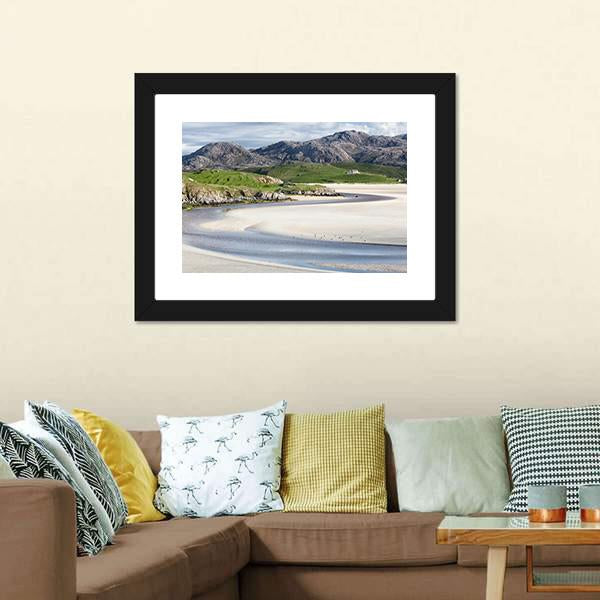 Low Tide At Uig Beach Canvas Wall Art-5 Horizontal-Gallery Wrap-22" x 12"-Tiaracle