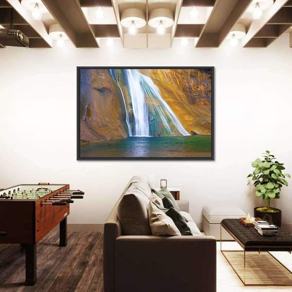Lower Calf Creek Falls Canvas Wall Art-5 Horizontal-Gallery Wrap-22" x 12"-Tiaracle