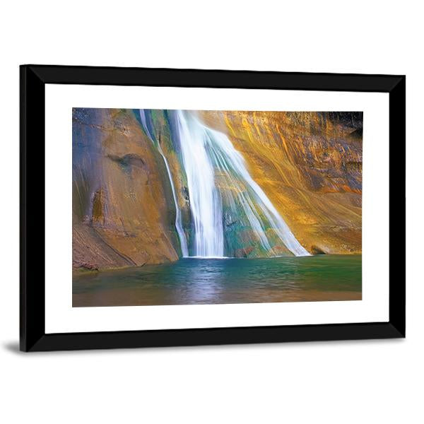Lower Calf Creek Falls Canvas Wall Art-5 Horizontal-Gallery Wrap-22" x 12"-Tiaracle
