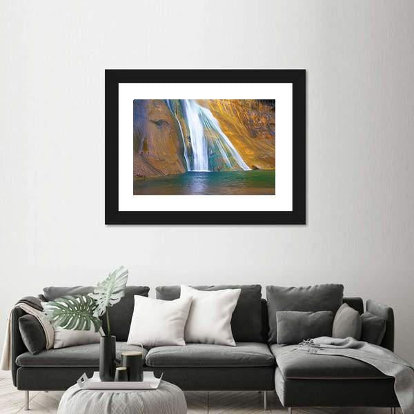 Lower Calf Creek Falls Canvas Wall Art-5 Horizontal-Gallery Wrap-22" x 12"-Tiaracle