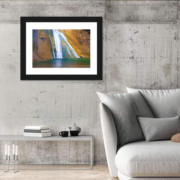 Lower Calf Creek Falls Canvas Wall Art-5 Horizontal-Gallery Wrap-22" x 12"-Tiaracle