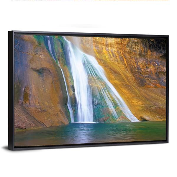 Lower Calf Creek Falls Canvas Wall Art-5 Horizontal-Gallery Wrap-22" x 12"-Tiaracle