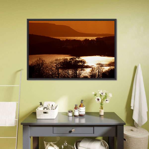 Lower Lough Erne Canvas Wall Art-1 Piece-Floating Frame-24" x 16"-Tiaracle