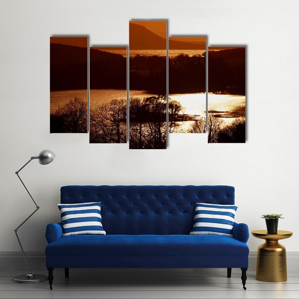 Lower Lough Erne Canvas Wall Art-5 Pop-Gallery Wrap-47" x 32"-Tiaracle