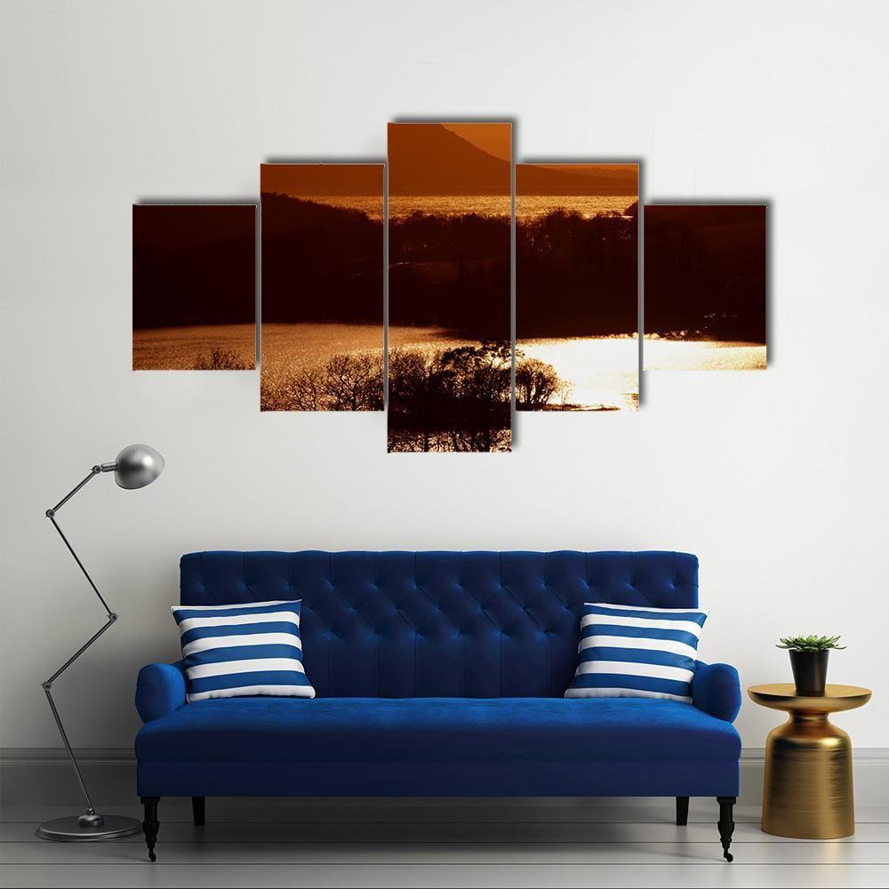 Lower Lough Erne Canvas Wall Art-5 Star-Gallery Wrap-62" x 32"-Tiaracle