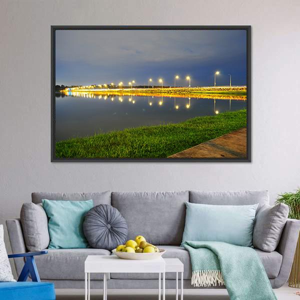 Lower Seletar Reservoir Canvas Wall Art-3 Horizontal-Gallery Wrap-25" x 16"-Tiaracle