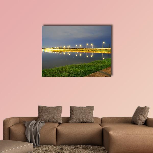 Lower Seletar Reservoir Canvas Wall Art-1 Piece-Gallery Wrap-48" x 32"-Tiaracle