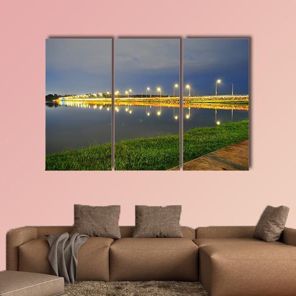 Lower Seletar Reservoir Canvas Wall Art-3 Horizontal-Gallery Wrap-37" x 24"-Tiaracle
