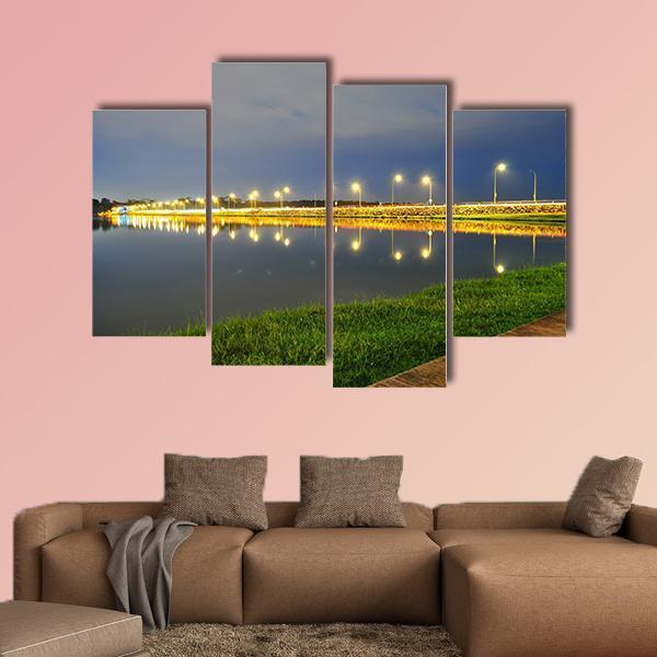 Lower Seletar Reservoir Canvas Wall Art-4 Pop-Gallery Wrap-50" x 32"-Tiaracle