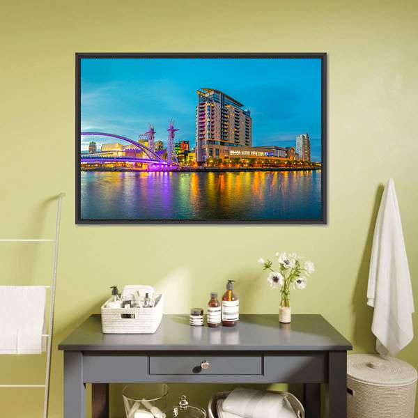 Lowry Theater Manchester Canvas Wall Art-1 Piece-Floating Frame-24" x 16"-Tiaracle