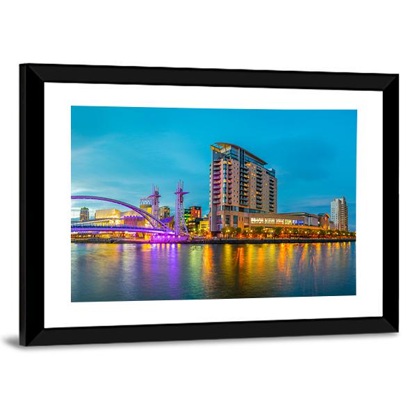 Lowry Theater Manchester Canvas Wall Art-3 Horizontal-Gallery Wrap-25" x 16"-Tiaracle