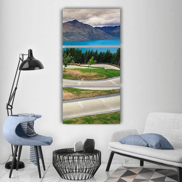 Skyline Luge Queenstown Vertical Canvas Wall Art-3 Vertical-Gallery Wrap-12" x 25"-Tiaracle