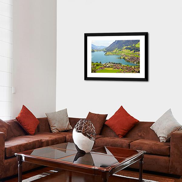 Lungern Village Switzerland Canvas Wall Art-3 Horizontal-Gallery Wrap-25" x 16"-Tiaracle