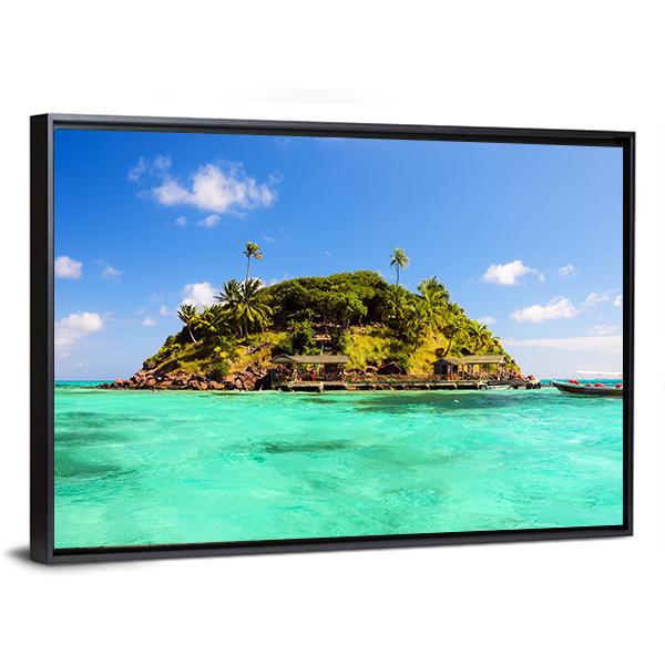 Lush Tropical Island Canvas Wall Art-3 Horizontal-Gallery Wrap-25" x 16"-Tiaracle