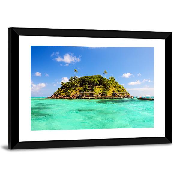 Lush Tropical Island Canvas Wall Art-3 Horizontal-Gallery Wrap-25" x 16"-Tiaracle