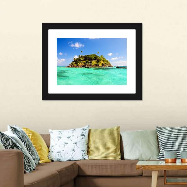 Lush Tropical Island Canvas Wall Art-3 Horizontal-Gallery Wrap-25" x 16"-Tiaracle