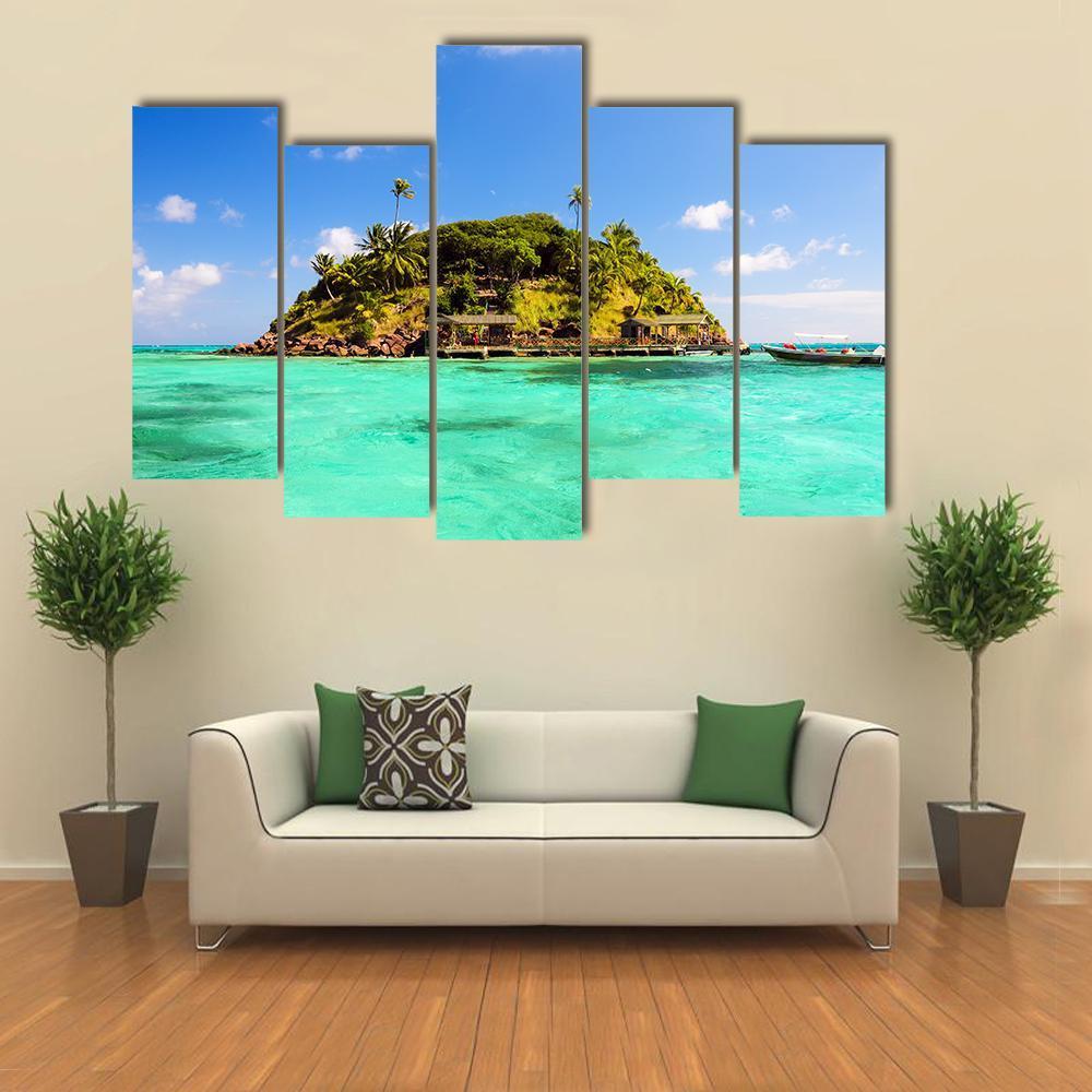 Lush Tropical Island Canvas Wall Art-5 Pop-Gallery Wrap-47" x 32"-Tiaracle