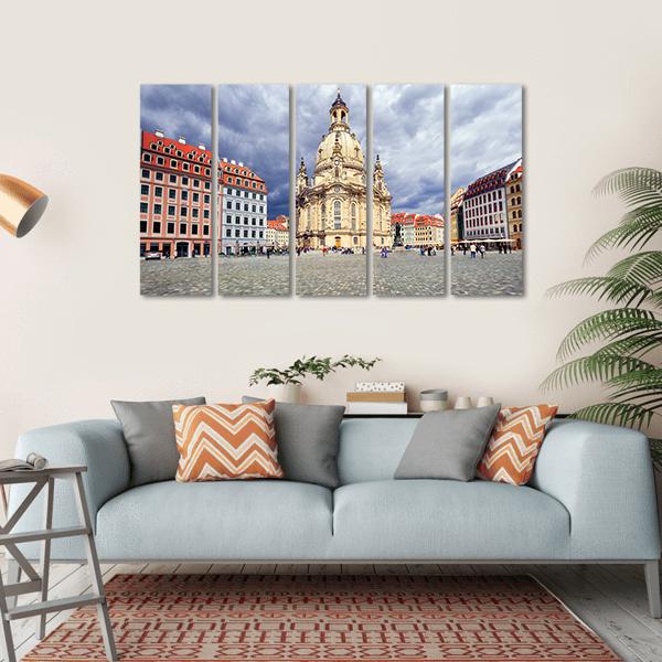 Lutheran Church In Dresden Canvas Wall Art-5 Horizontal-Gallery Wrap-22" x 12"-Tiaracle