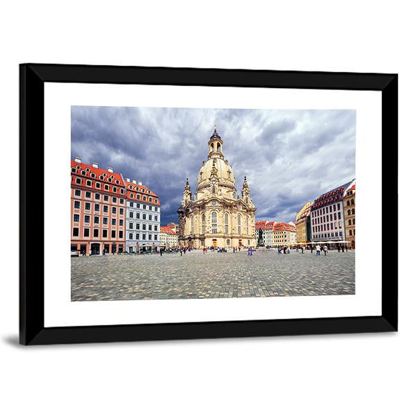 Lutheran Church In Dresden Canvas Wall Art-3 Horizontal-Gallery Wrap-25" x 16"-Tiaracle