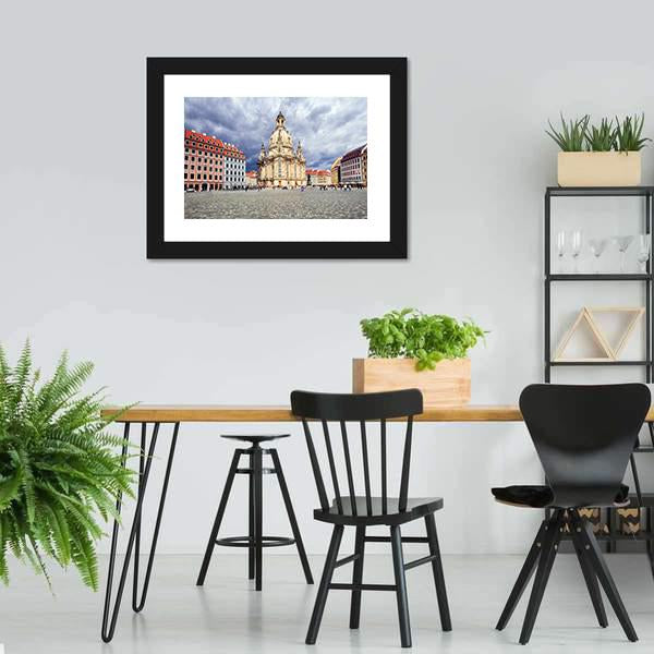 Lutheran Church In Dresden Canvas Wall Art-3 Horizontal-Gallery Wrap-25" x 16"-Tiaracle