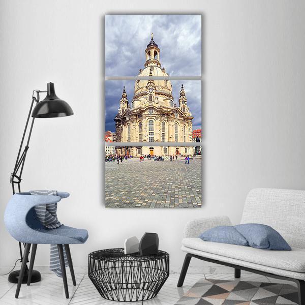 Lutheran Church In Dresden Vertical Canvas Wall Art-3 Vertical-Gallery Wrap-12" x 25"-Tiaracle