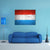 Luxembourg Flag On Brick Wall Canvas Wall Art-5 Horizontal-Gallery Wrap-22" x 12"-Tiaracle